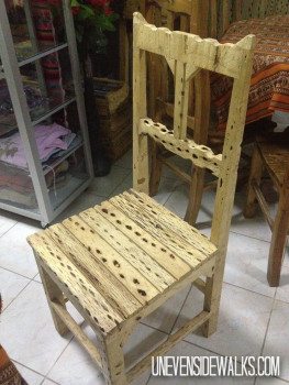 Chair made from Cactus wood in Bolivia